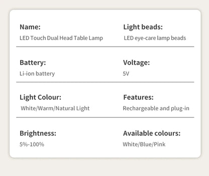 rechargeable LED desk lamp